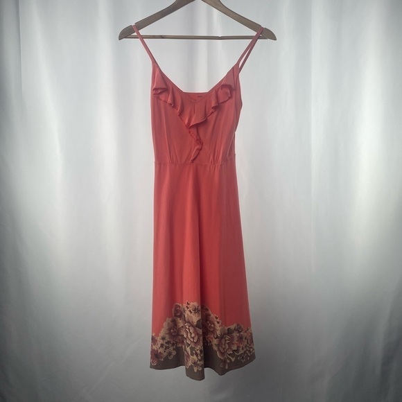 Patagonia Dresses & Skirts - Patagonia Kamala‎ Organic Cotton Ruffle Tank Dress in Coral Floral Size Small